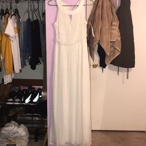 White Long Sparkly Dress